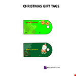 Christmas Gift Tag templates example document template