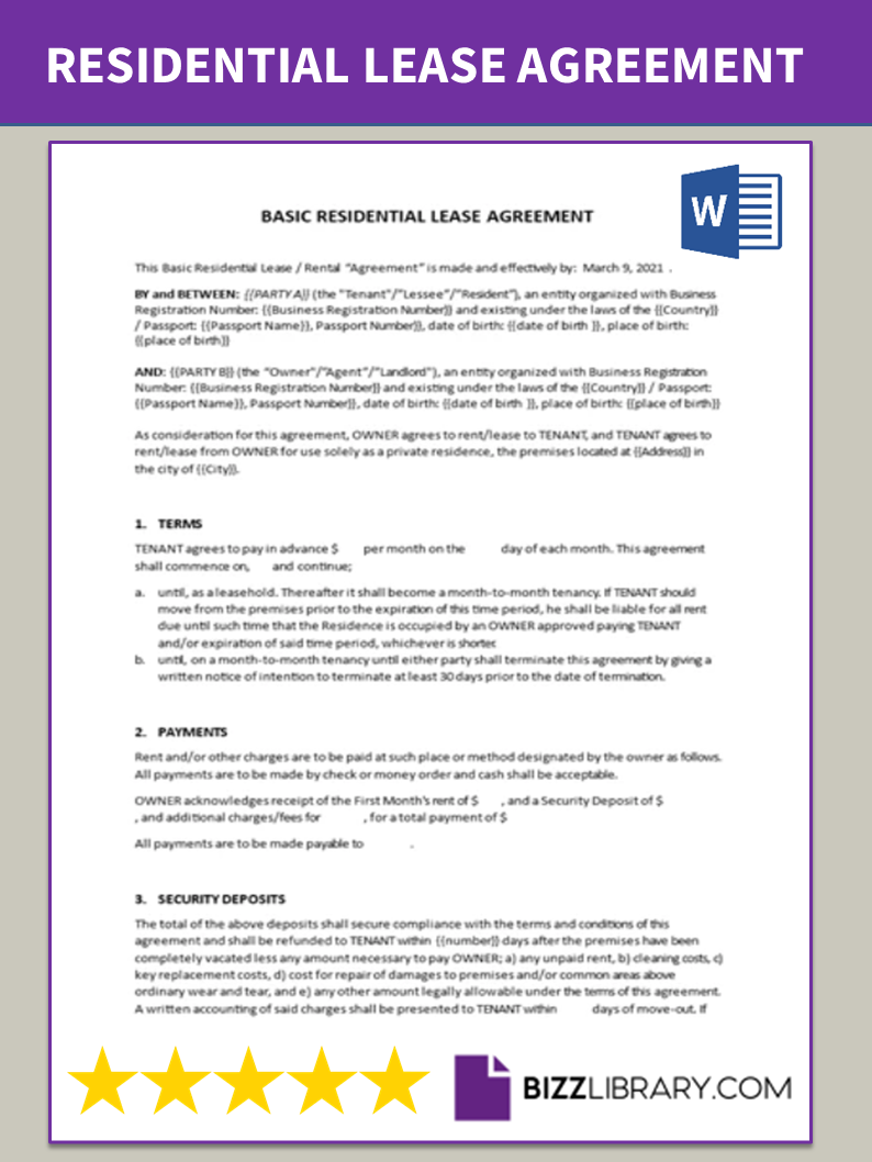 residential lease agreement