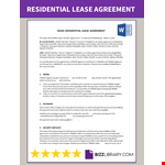 Residential Lease Agreement example document template