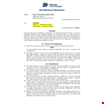 Confidentiality Agreement Template for Protecting Parties' Information example document template