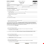 Divorce Agreement Guidelines & Court Support for Child example document template