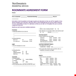 Roommate Agreement Template - Always Include Guests, Never Overstep Boundaries example document template
