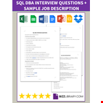 SQL Server DBA Interview Questions example document template