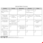 Mystery Project Calendar Template: Begin Your Project with Ease example document template
