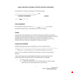 Service Agreement Template for Services | Adult Caregiver & Disabilities | Elder example document template