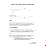 Service Agreement Template for Services | Adult Caregiver & Disabilities | Elder example document template 