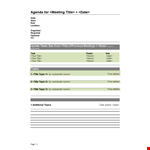 Streamline Your Next Meeting | Meeting Agenda Template example document template