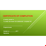 Easy to Edit Certificate Of Completion PPT Template example document template