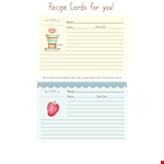 Cookbook Template - Create Amazing Kitchen Recipes example document template