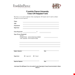 Time Off Request Form Template - Efficient Request Management for Employees and Supervisors example document template