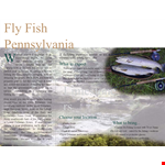Fly Fishing Brochure - Experience the Best Fly Fishing in Pennsylvania and Delaware example document template