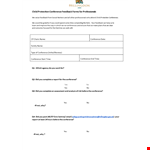 Child Conference Forms For Professionals example document template