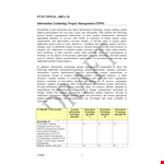 It Project Management Timeline example document template