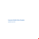 Create an Effective Company Cell Phone Policy with Our Template example document template