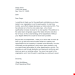 Recognition Letter for Sales Organization - Qtr. | San Diego example document template
