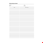 Work Potluck Sign Up Sheet example document template