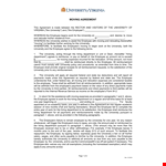 Moving Agreement example document template