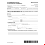 Financial Letter Of Authorization Template example document template