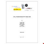 Cell Phone Industry Analysis example document template