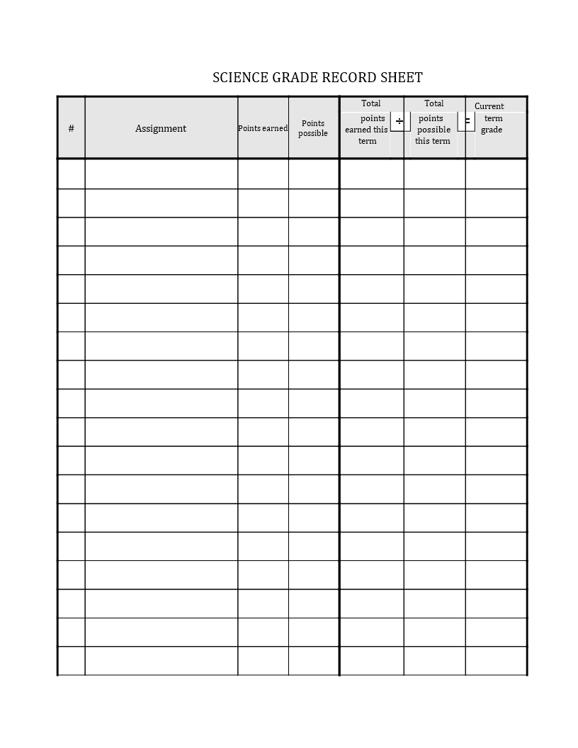 Record Sheet record-sheet