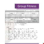 Create an Effective Fitness Calendar for Class and Cardio Training example document template 