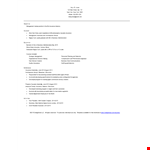 Free Business Resume Sample example document template