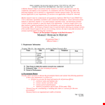 Market Research Report Sample Template Odnq example document template