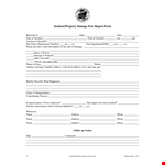Report Damage Incident - Vehicle, Address, Person, and Incident example document template 