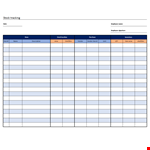 Stock Tracking Template example document template
