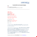 Counter Company Offer Letter Template example document template