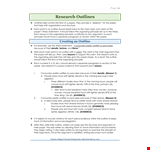 Creating A Research Paper Outline example document template