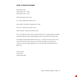 Effective Demand Letter Template to Recover Unpaid Invoice | Insert Included example document template