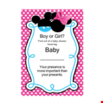 Gender Reveal Invitation Template - Customizable and Stylish Designs for Your Special Announcement example document template 
