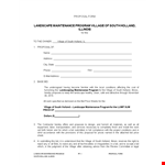 Landscape Bid Proposal Form for Contractors - Get the Perfect Contract Template for Your Village example document template