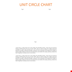 Unit Circle Chart | Trigonometry Formulas & Values | Excel & Google Sheets example document template