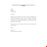 Expert Committee Sends Customized Rejection Letter to Applicants of Search example document template