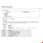 Event Progress example document template