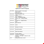 Party Program Agenda - Create a Memorable Event with Video, Presentation, and Trauma Program example document template