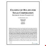 Corporate Bylaws: Guide for Meetings, Board of Directors, & Corporation example document template