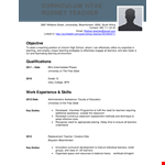 Teaching Curriculum Vitae Example example document template
