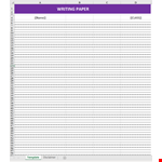 Writing paper example document template