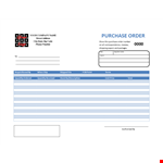 Streamline Requisition and Purchase with Our Purchase Order Template example document template