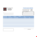 Streamline Requisition and Purchase with Our Purchase Order Template example document template 
