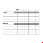 Efficient Daily Chore Schedule for Sunday to Wednesday | Document Templates example document template