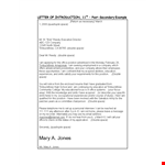 Formal Letter Of Introduction For A Job example document template