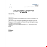 Claim Rejection Letter Template example document template