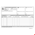 Government Classified Information Transport: Secure, Reliable Number Receipt Facility example document template