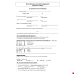 Roommate Agreement Template | Document for Provider, Premises, Accommodation & Occupant example document template