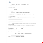 Financial Letter of Support for : Hereby Extend Our Assistance example document template