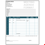 Effective Meeting Agenda Template | Simplify Planning example document template